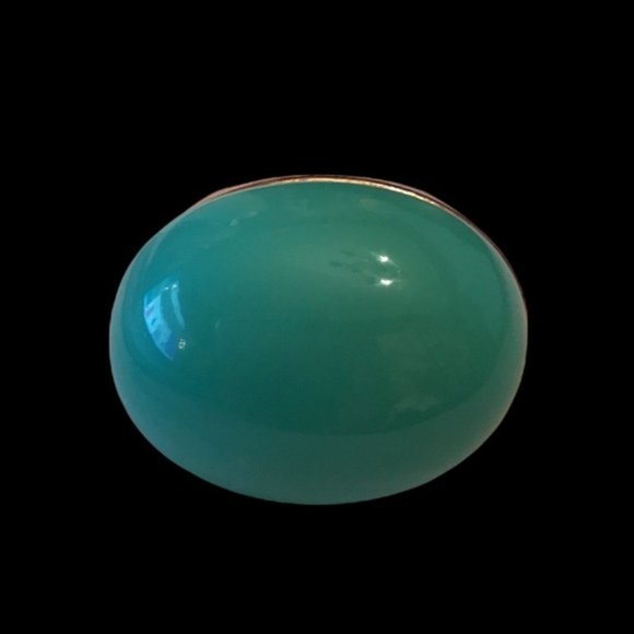 SOLD 🛍 Vintage Custom Made Green Jade Gold Ring